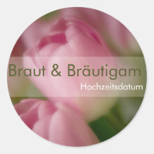 Rosa Tulpen • Save the Date Sticker