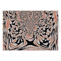 Rose Abstract Fractal Art Card