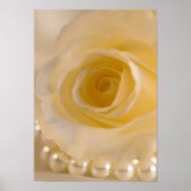 Rose and Pearls Poster Print