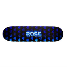 Rose blue fire Skatersollie skateboard.