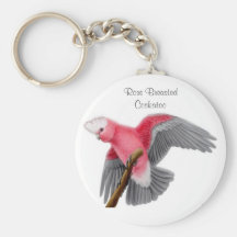 Rose Breasted Cockatoo Keychain