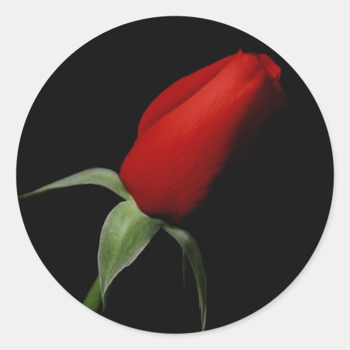 Rose Bud Stickers - Wedding Envelope Seals