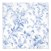 Rose Chinz Floral Pattern Personalized Invitation