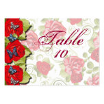 Rose Flowers Wedding Seating Cards Business Card Template