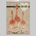 Rose Giraffes  Mother's Day Card cards