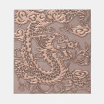 Rose Gold Dragon on Taupe Leather Texture notepads