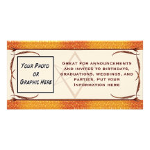 Rose Gold Unicursal Custom Photo Card