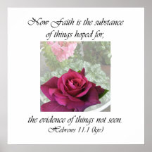 Rose Intrigue ~ Hebrews 11:1 Poster