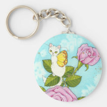 Rose kitty fairy keychaing