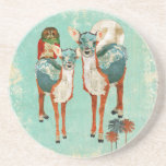 Rose Owl & Azure Deer Moonlight Coaster coasters