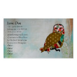 Rose Owl Boho Business Cards