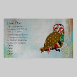Rose Owl Boho Business Cards business cards