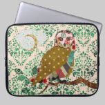 Rose Owl Green Damask Computer Sleeve laptop sleeves