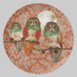 Rose Owls Amber Moonlight Plate plates