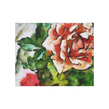 Rose painting canvas print