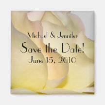 Rose Petals Save the Date Magnet