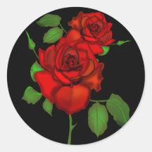 Rose Red Illustration Stickers