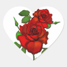 Rose Red Illustration Stickers