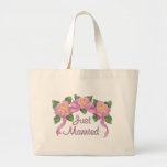 Rose Ribbon Wedding - just married Bag
