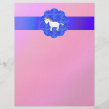 Rose unicorn personalised flyer