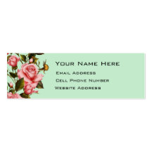 Rose Vine Skinny Profile Card Business Card Template