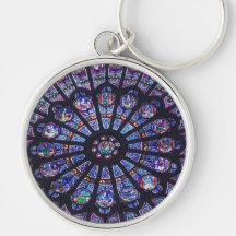 Rose Window Paris Keychain