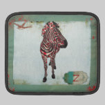 Rose Zebra Monogram Grunge iPad Sleeve ipad sleeves