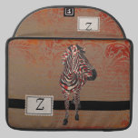 Rose Zebra Monogram Macbook Sleeve macbook sleeves