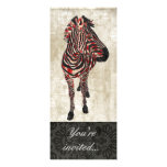Rose Zebra Ornate Invitation