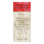 Rose Zebra Red & White Floral Wedding Invitation