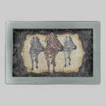 Rose Zebra Shadows Belt Buckle belt buckles