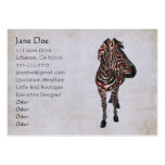 Rose Zebra White Vintage Business Cards