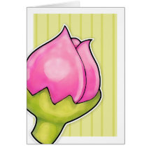 Rosebud Joy green border Card