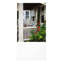 Roses and Rocking Chairs Custom Photo Card