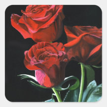 "Roses Are Red" Square Stickers