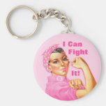 Rosie Riveter Custom Cancer Key Chain