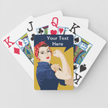 Rosie Riveter Strong Woman Playing Cards