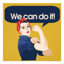 Rosie Riveter We can do it Invite