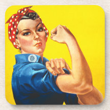 Rosie the Riveter Cork Coaster