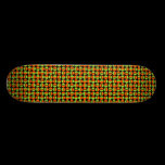 Rotating Circles - Green and Orange on Black skateboards