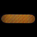 Rotating Circles - Orange and Amber on Black skateboards