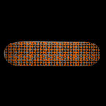 Rotating Circles - Orange and Grey on Black skateboards