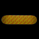 Rotating Circles - Orange and Yellow on Black skateboards