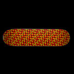 Rotating Circles - Red and Amber on Black skateboards