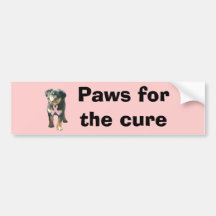 Rottweiler Breast Cancer Bumper Sticker