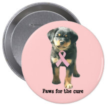 Rottweiler  Breast Cancer Button