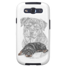 Rottweiler Dog Portrait Samsung Galaxy SIII Cases
