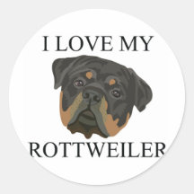 ROTTWEILER Love! Round Stickers