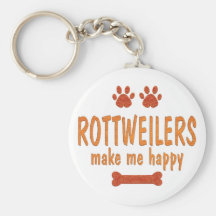 Rottweilers Make Me Happy Key Chains
