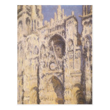 Rouen Cathedral, Full Sunlight by Claude Monet Post Cards